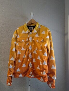Anime Gear Guru Demon Slayer Zenitsu Fleece Shacket Jacket Large Out Of Print